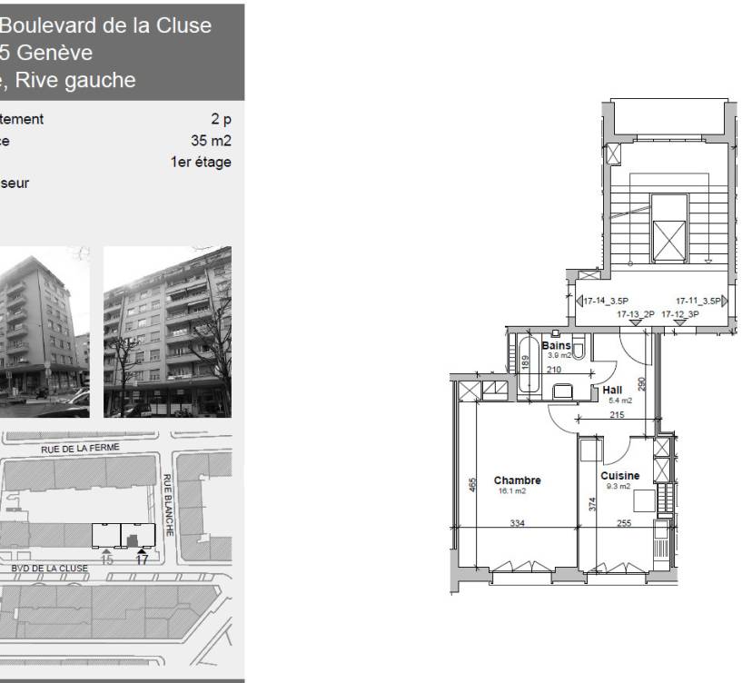 Appartement de 2 pièces au 1er étage d\'env. 35 m2