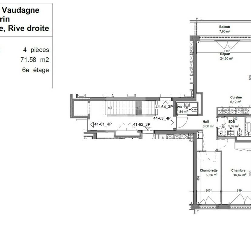 LOGEMENTS NEUFS - en surélévation - 4 pièces d\'env. 71.5 m2