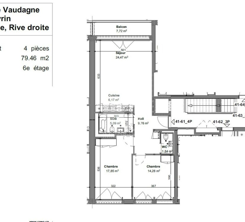 LOGEMENTS NEUFS - en surélévation - 4 pièces d\'env. 79.5 m2